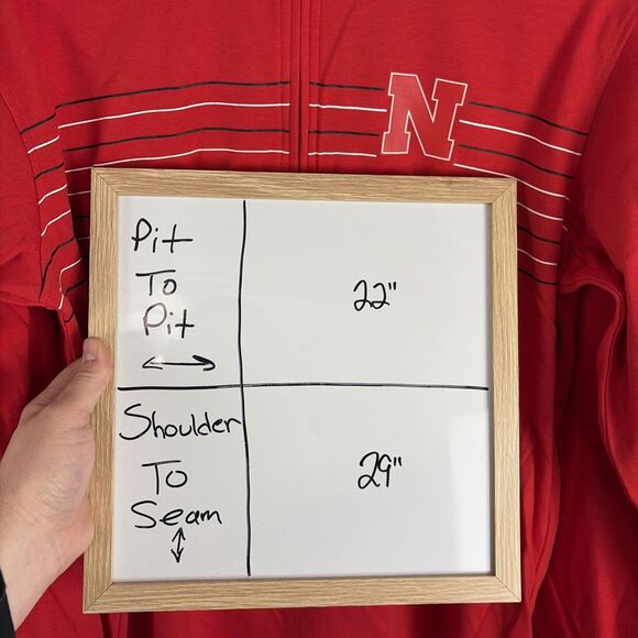 Nebraska Cornhuskers Quarter Zip Pullover Sweatshirt Size Large Red NWT - Picture 5 of 5